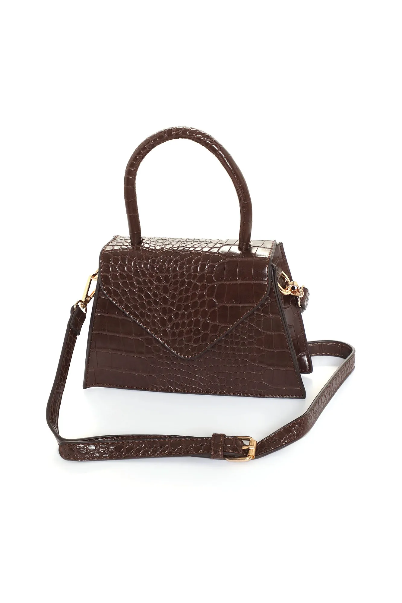 All Corners Trapeze Bag - Chocolate
