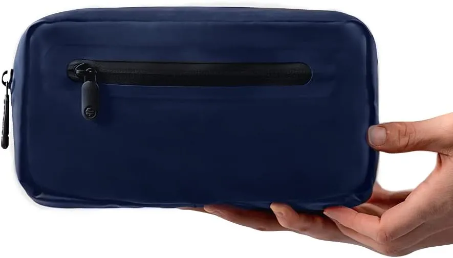 Ampere Side Pocket - Durable and Water Resistant 2L Travel Pouch Fanny Pack with RFID Blocking Sleeve, Tech Sling with Premium Materials, Multiple Compartments and Hidden Pocket (Navy)