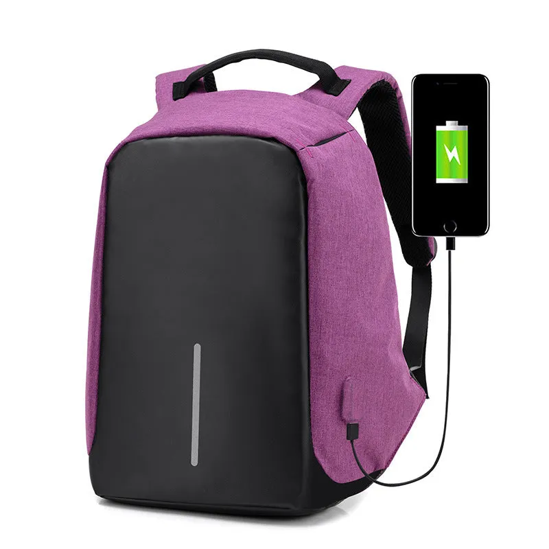 Anti-Theft Backpack Female Computer USB Charging Backpack Student Travel Waterproof Leisure Schoolbag