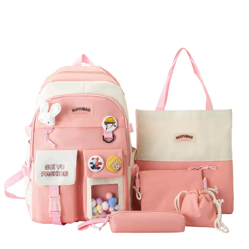 Backpack Korean Style Fresh Yuyu Series  Primary and Secondary School Schoolbag Large Capacity Casual