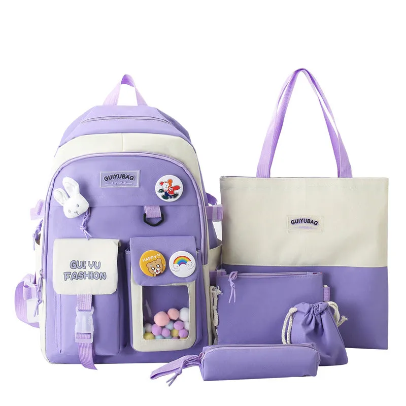 Backpack Korean Style Fresh Yuyu Series  Primary and Secondary School Schoolbag Large Capacity Casual