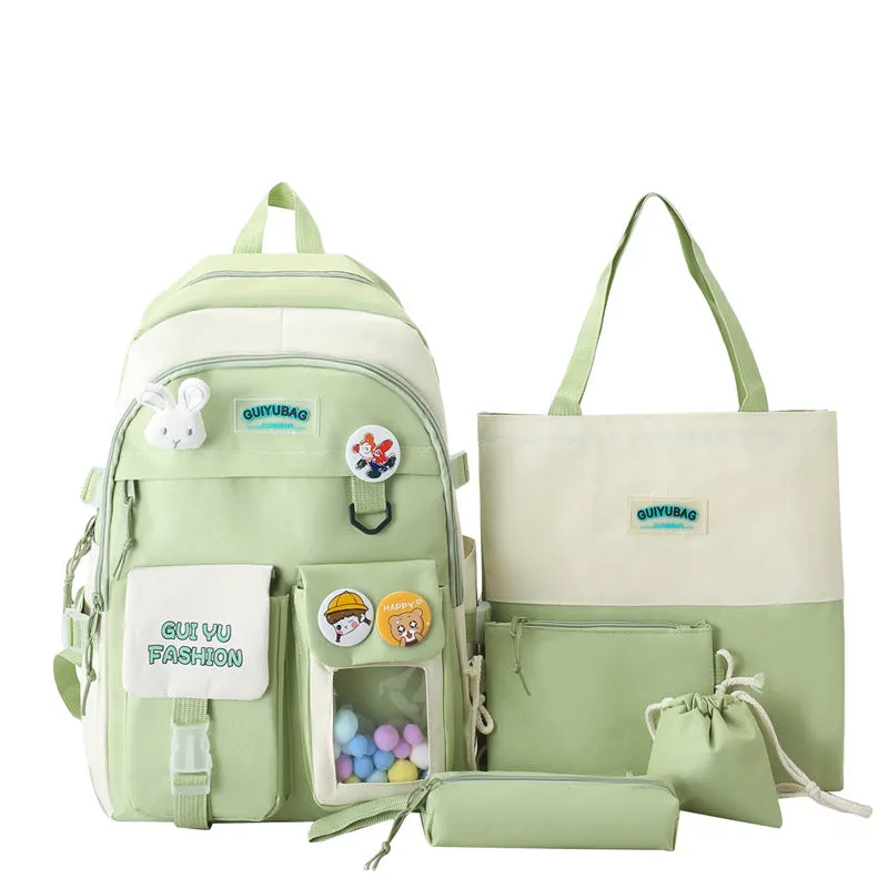 Backpack Korean Style Fresh Yuyu Series  Primary and Secondary School Schoolbag Large Capacity Casual