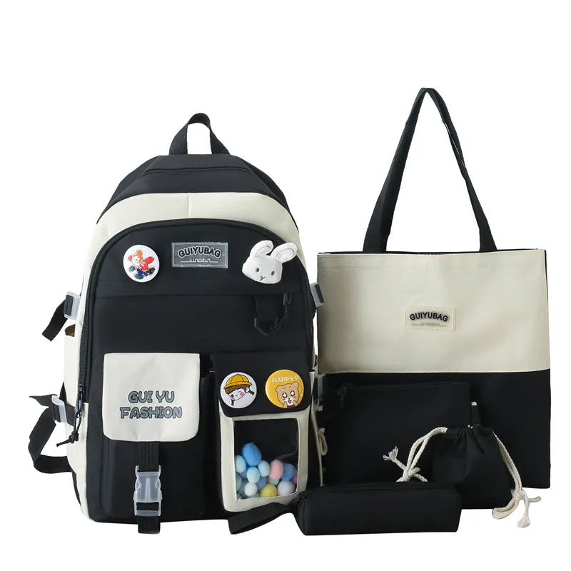 Backpack Korean Style Fresh Yuyu Series  Primary and Secondary School Schoolbag Large Capacity Casual