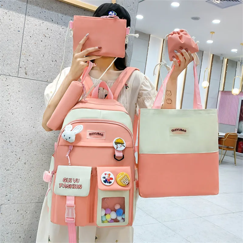 Backpack Korean Style Fresh Yuyu Series  Primary and Secondary School Schoolbag Large Capacity Casual