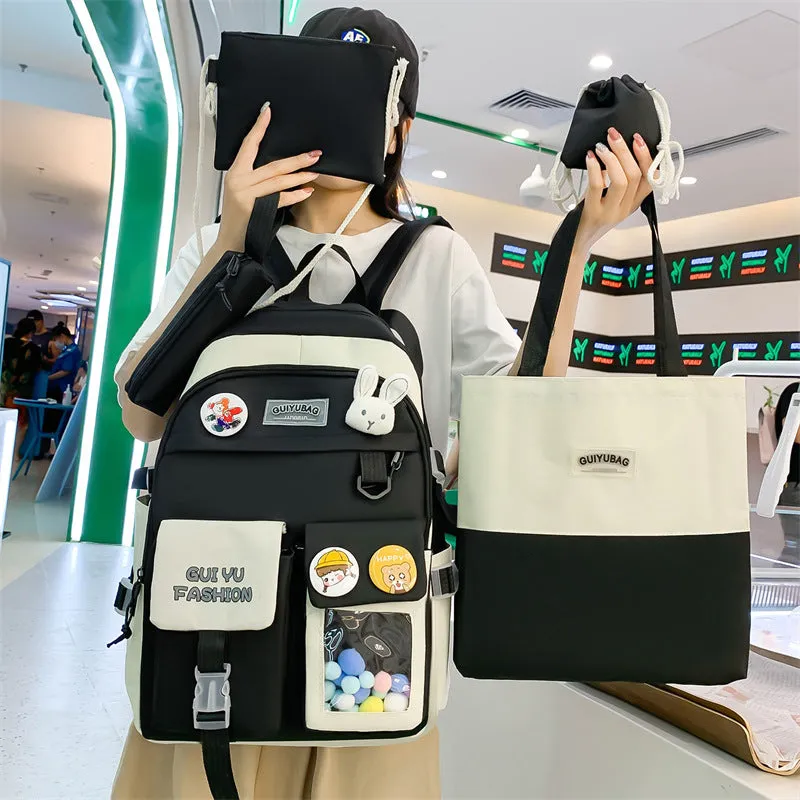 Backpack Korean Style Fresh Yuyu Series  Primary and Secondary School Schoolbag Large Capacity Casual