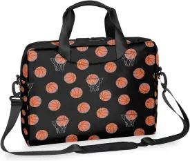 Basketball 14 15 15.6 inch Laptop Briefcase Shoulder Bag Black Waterproof Travel Laptop Sleeve Case Work Computer Cover Carrying Bag