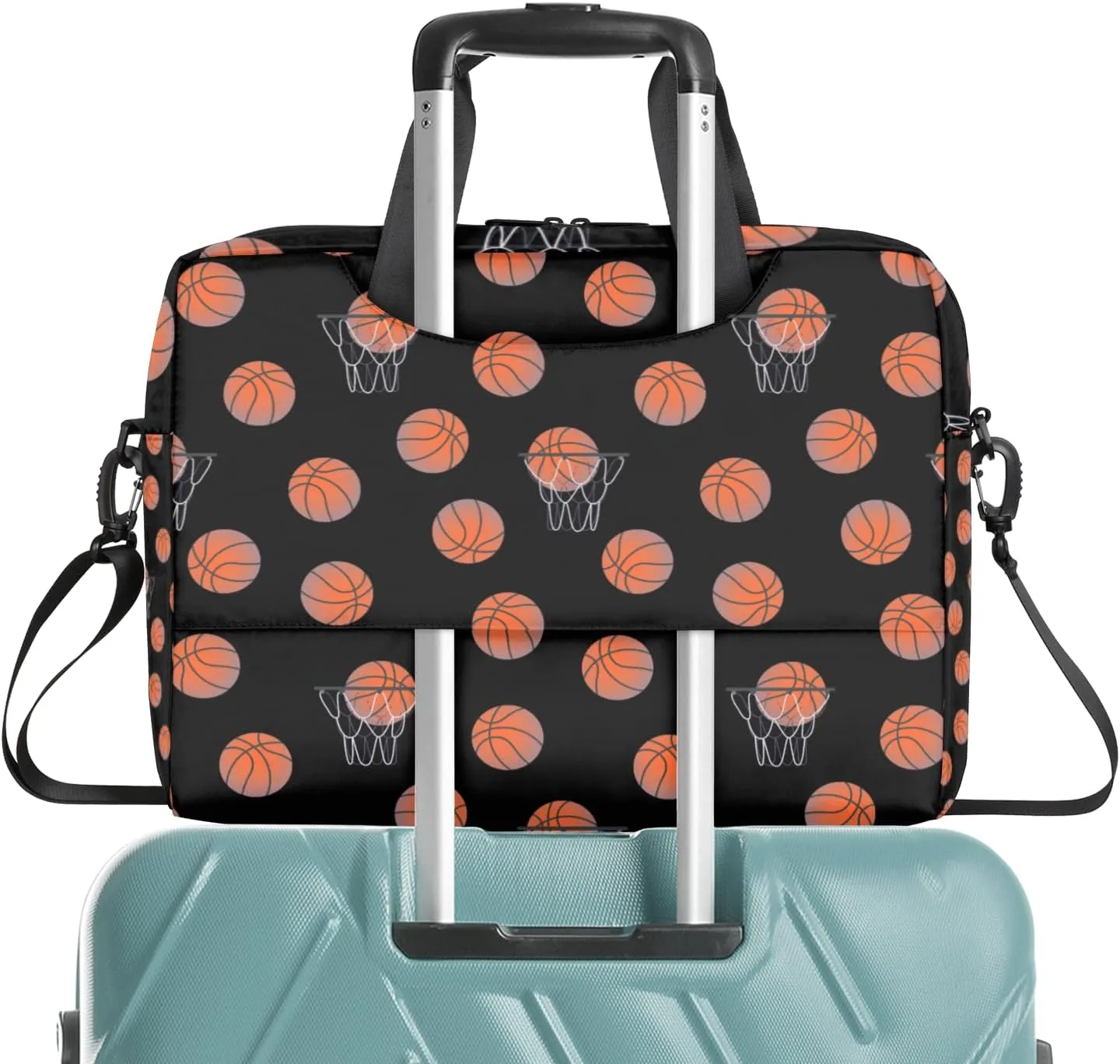 Basketball 14 15 15.6 inch Laptop Briefcase Shoulder Bag Black Waterproof Travel Laptop Sleeve Case Work Computer Cover Carrying Bag
