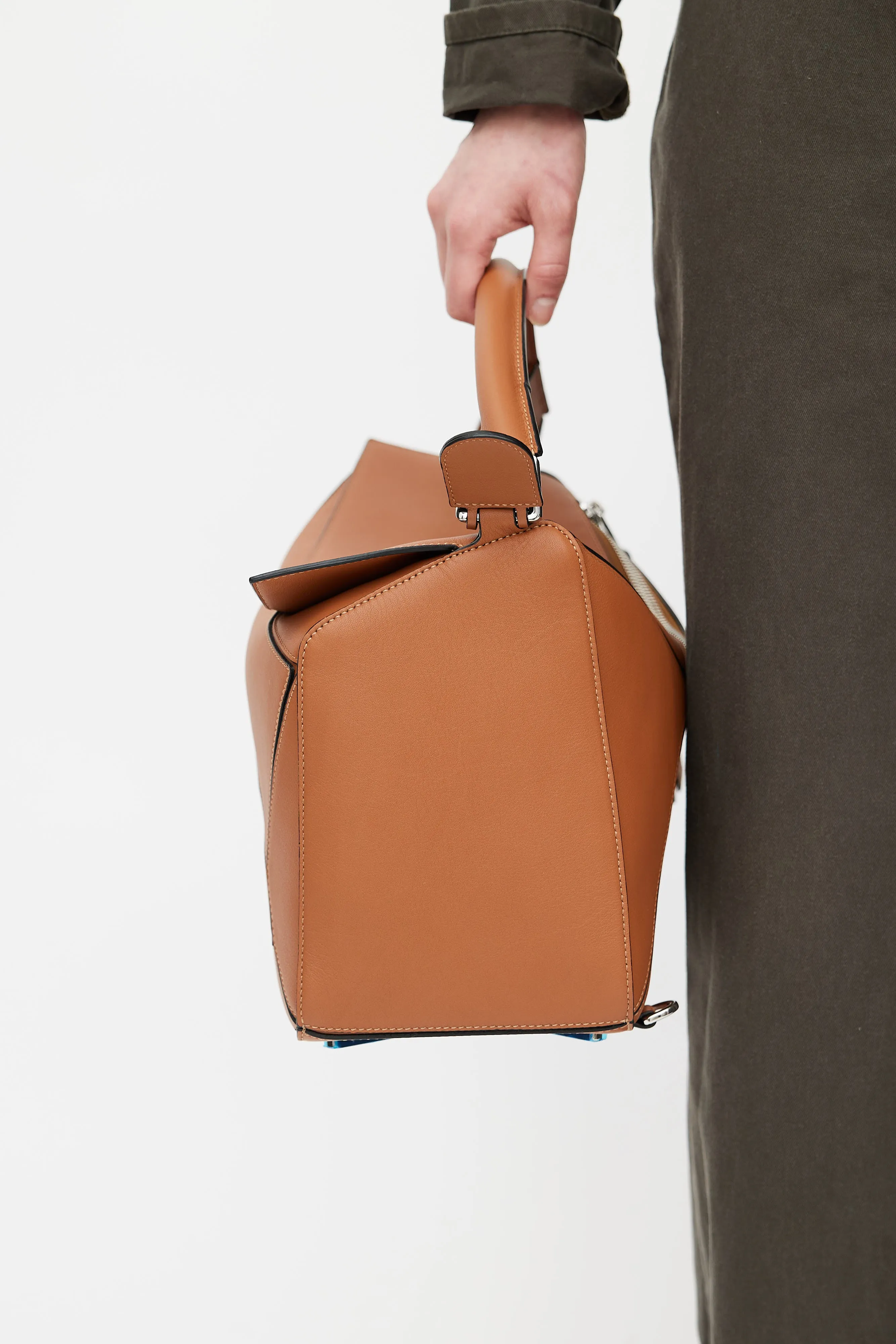 Brown Large Puzzle Bag