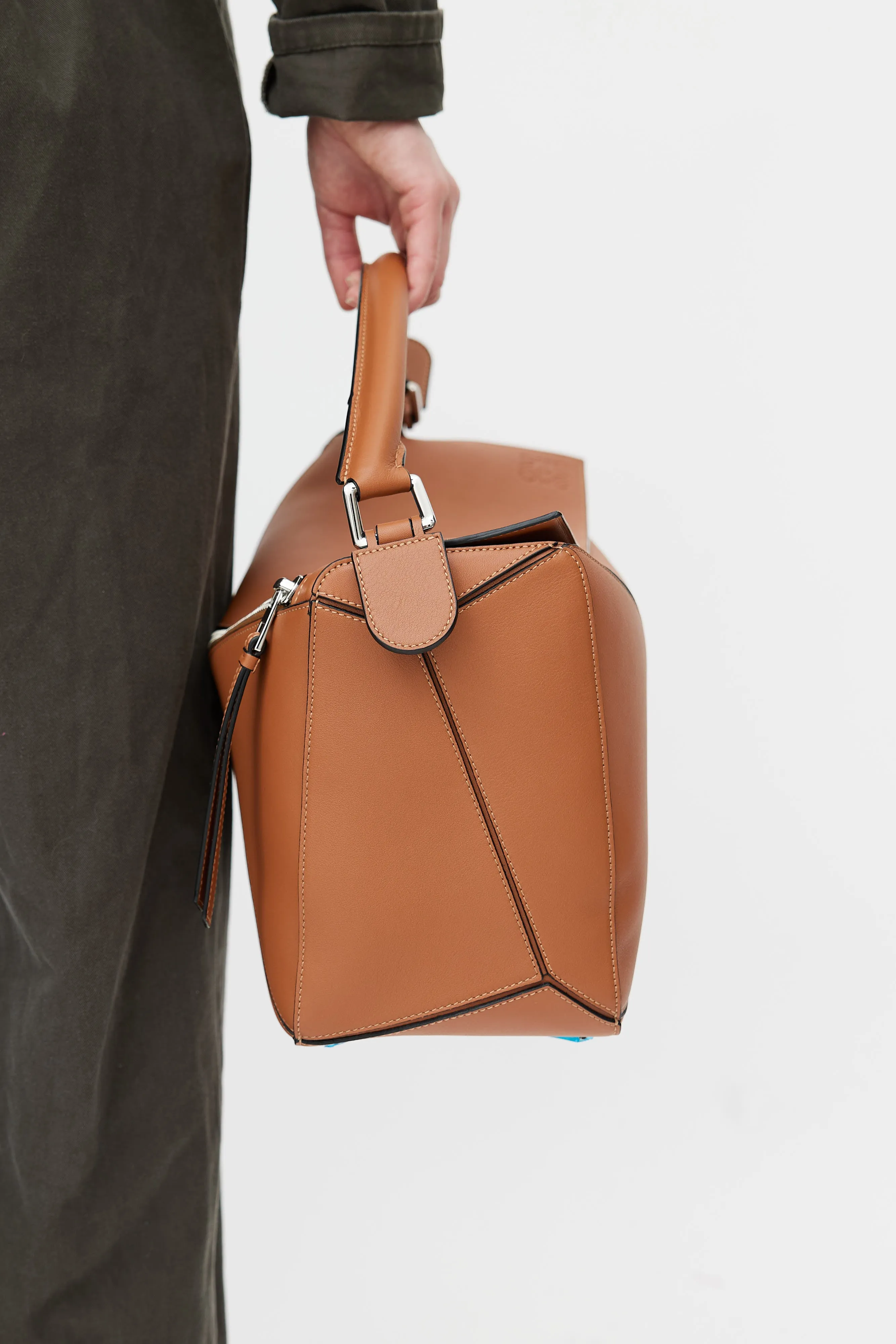 Brown Large Puzzle Bag