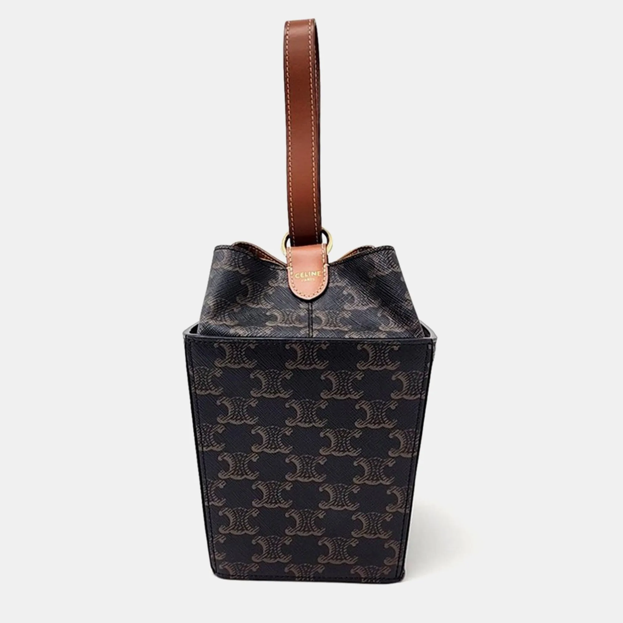 Burnt Canvas Strap Box Bag