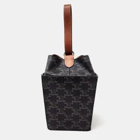Burnt Canvas Strap Box Bag