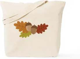 CafePress Acorn Leaves Tote Bag Reusable Natural Beige Canvas Shopping Bag