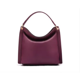 Carol Ann Slouchy Leather Shoulder Bag - Purple