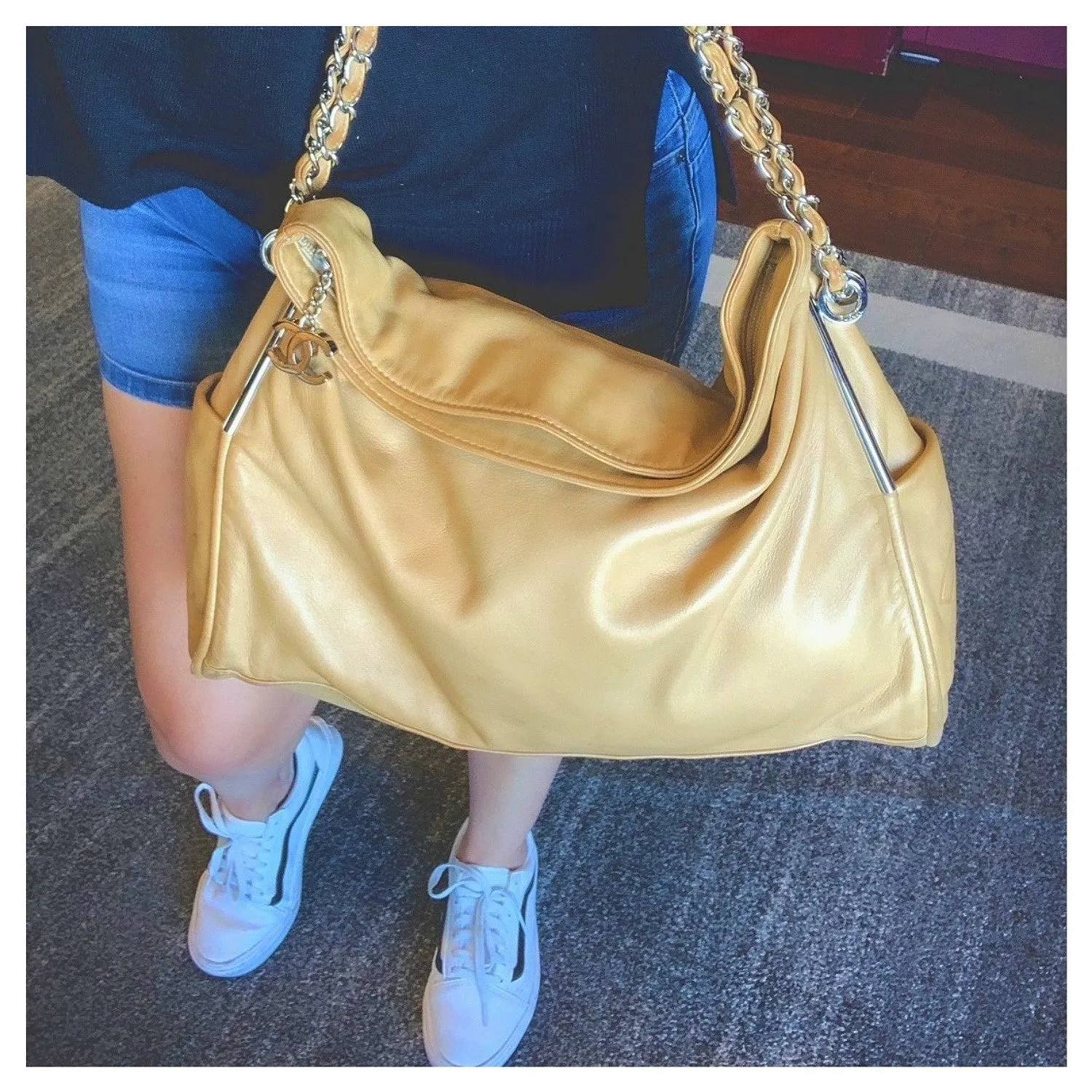 Chanel bag Ultra Soft Beige Lambskin Hobo