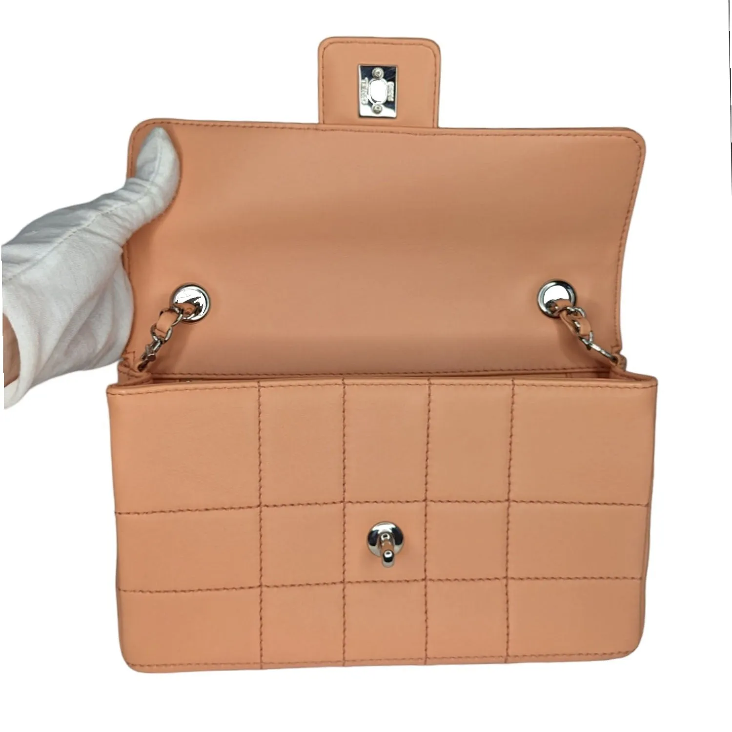Chanel bag Vintage Peach Square Quilted Medium Flap Bag