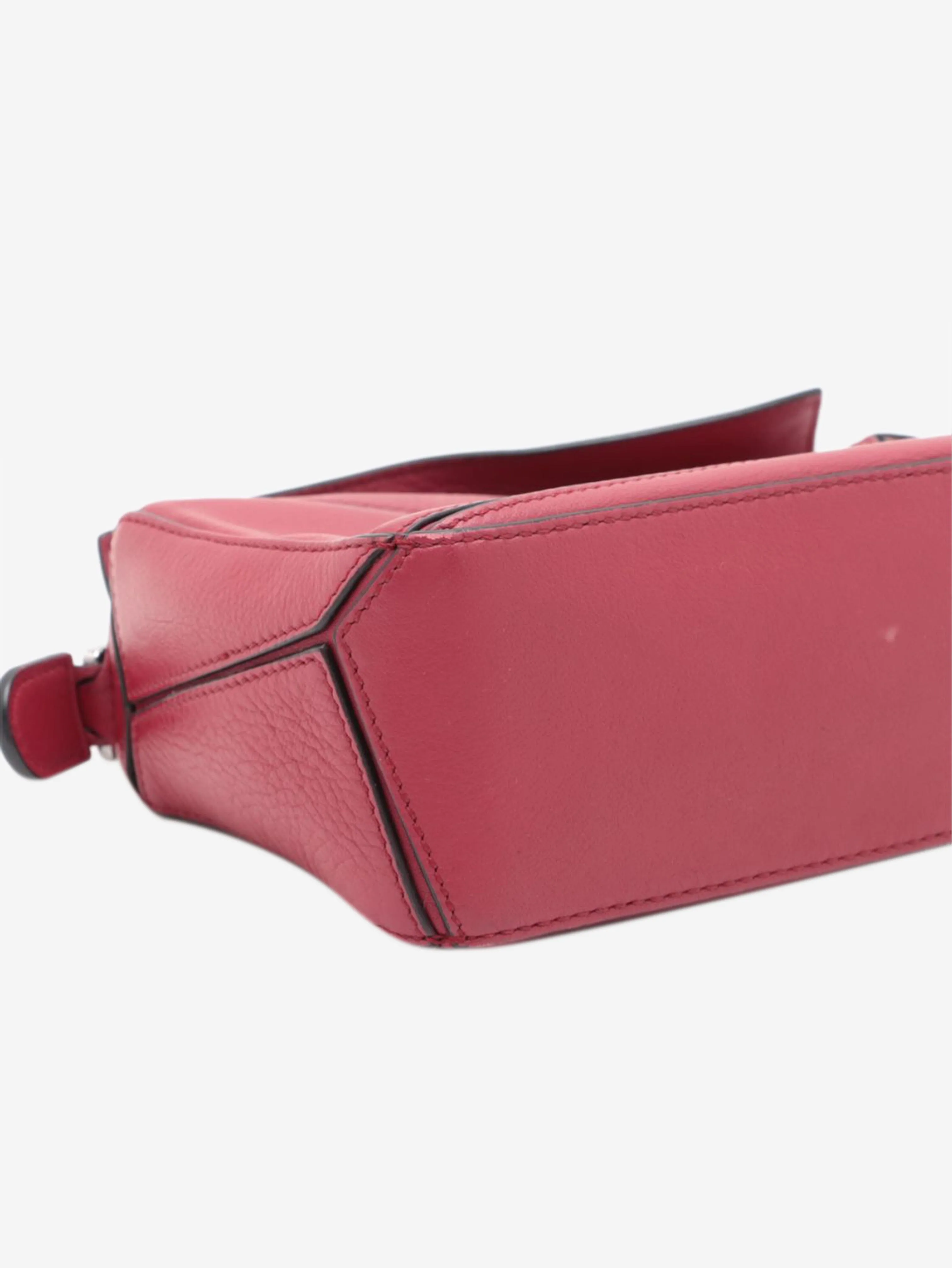 Dark fuchsia mini Puzzle bag