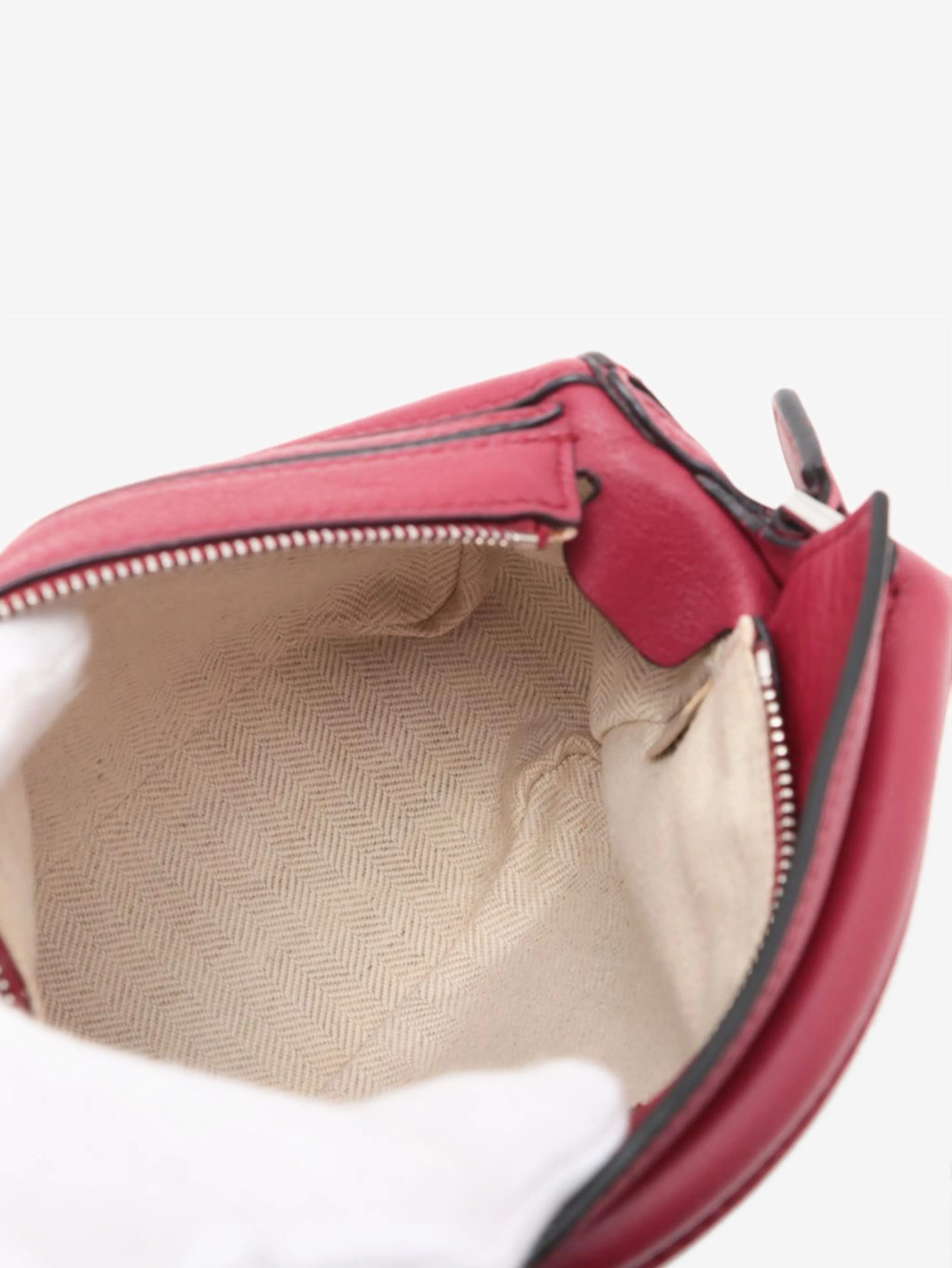 Dark fuchsia mini Puzzle bag