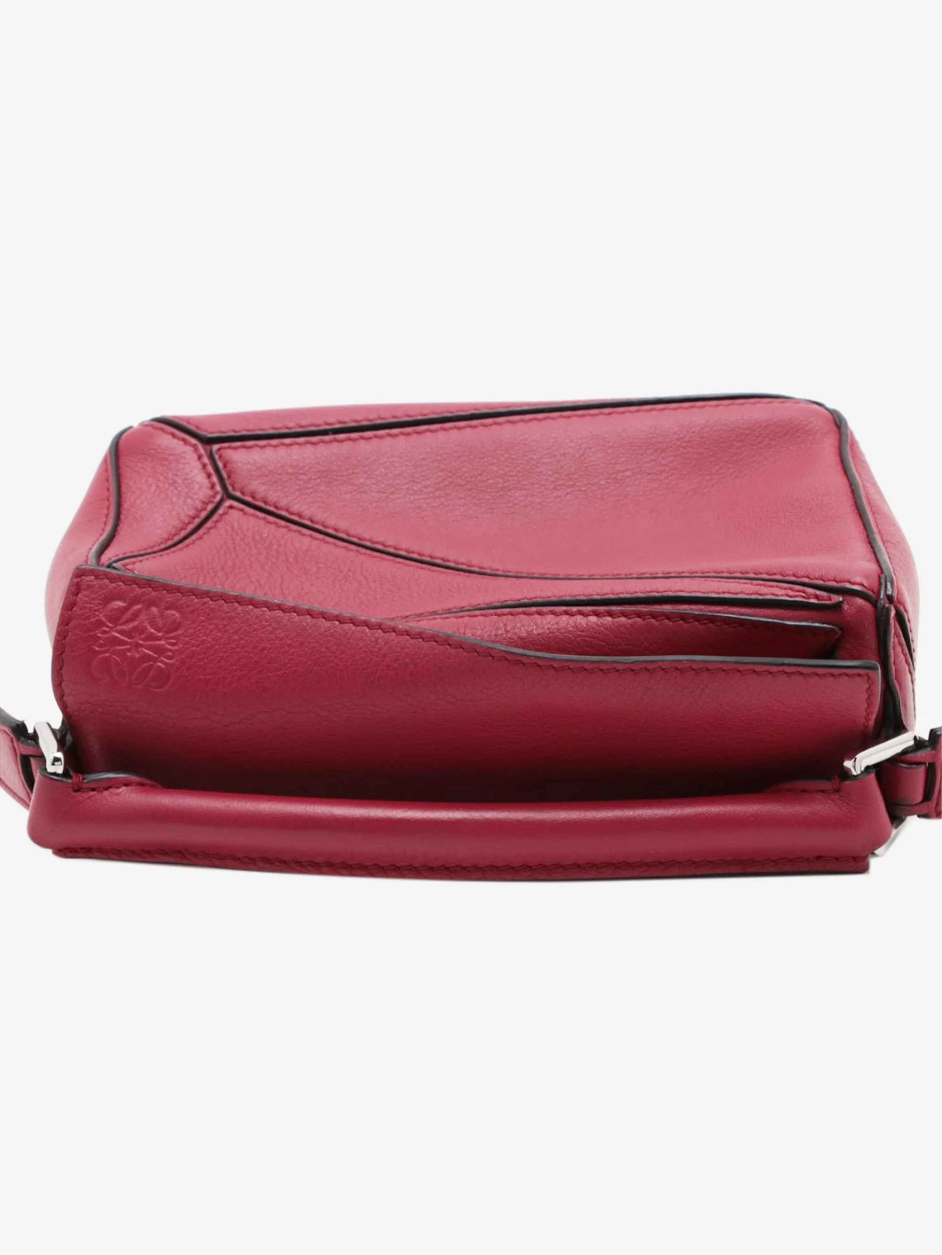 Dark fuchsia mini Puzzle bag