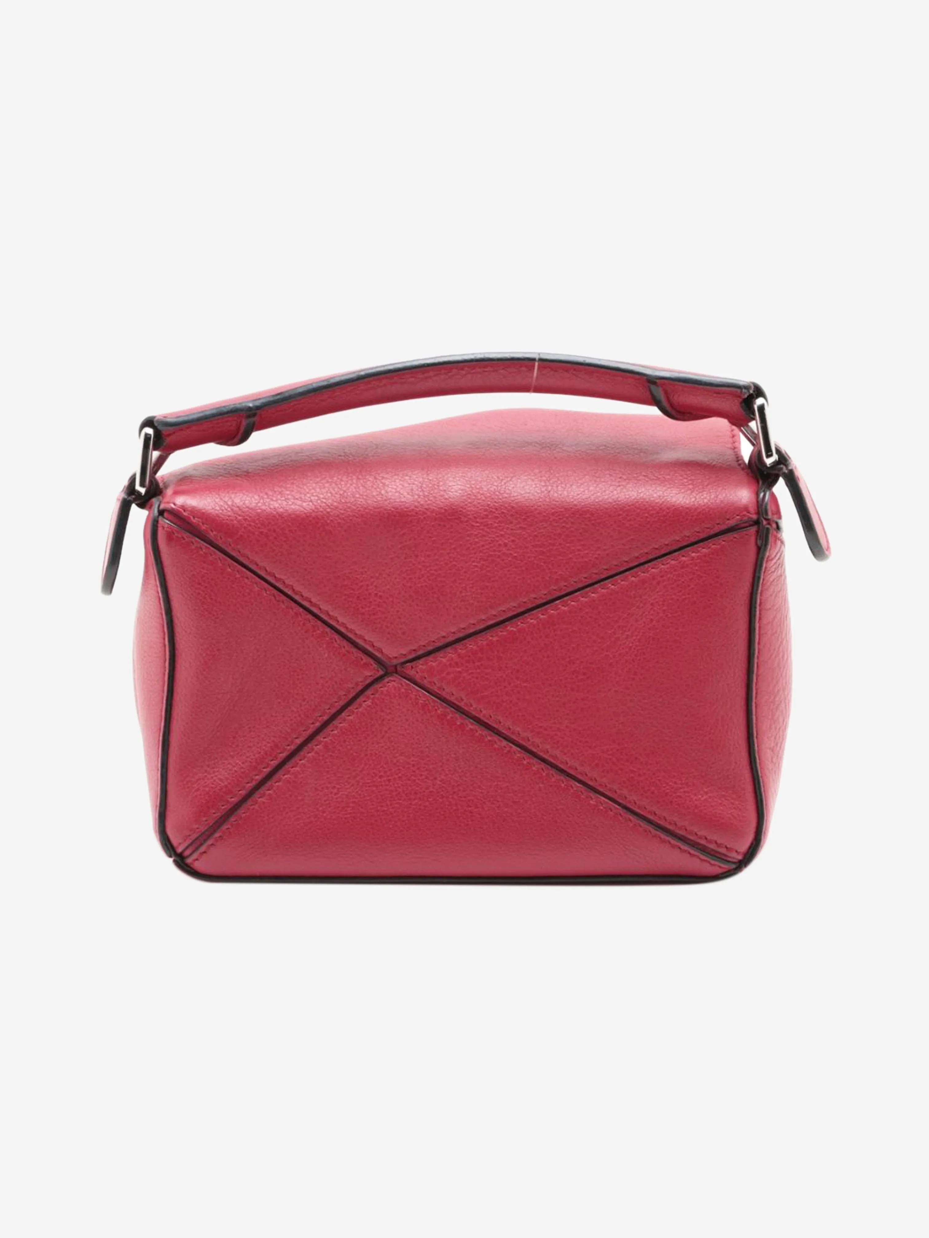 Dark fuchsia mini Puzzle bag