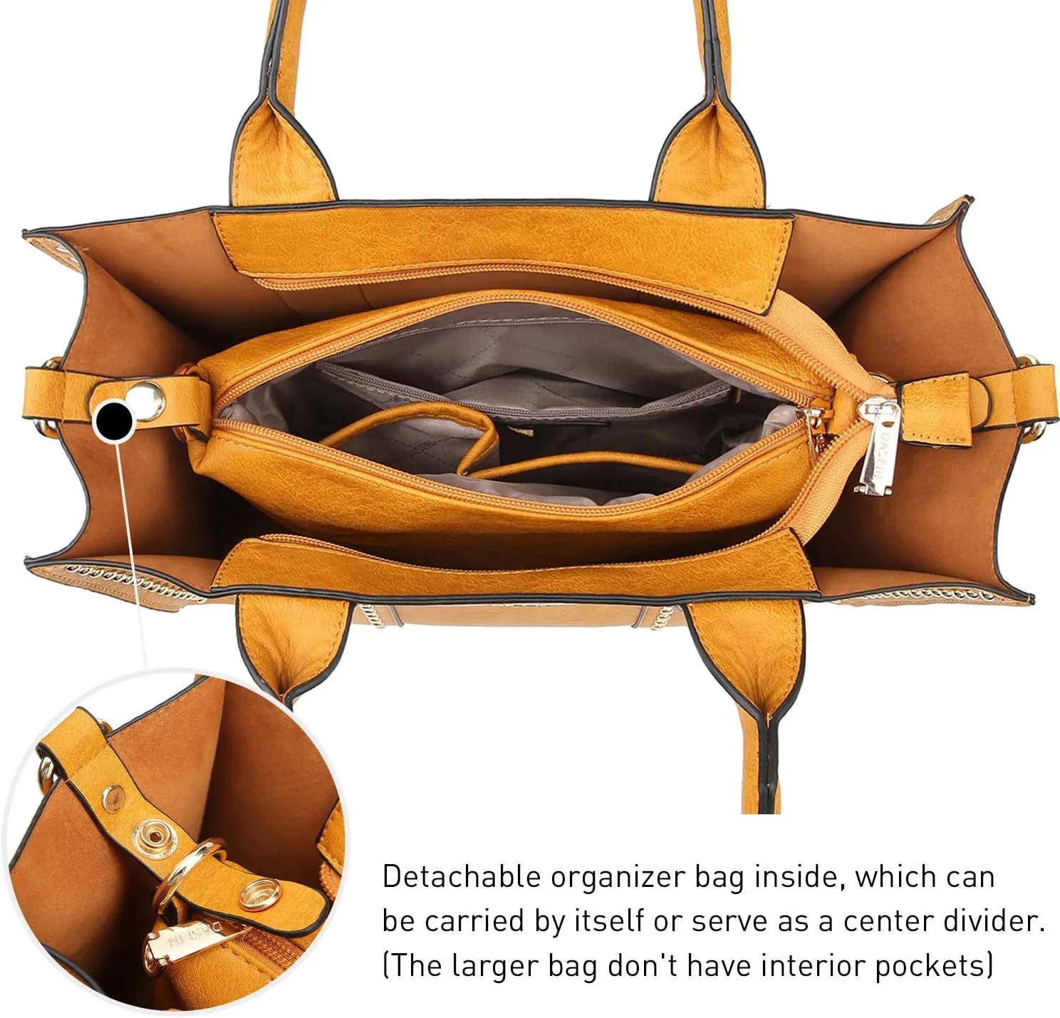 Dasein Purses Handbags for Women Tote Wallet Set Top Handle Satchel Shoulder Hobo Bag 3pcs