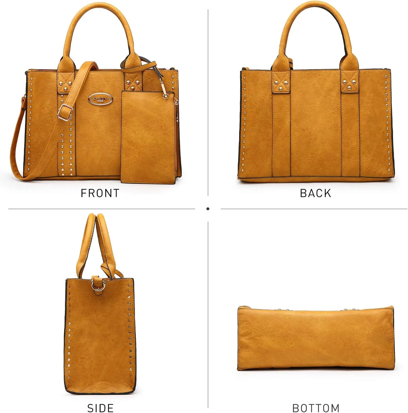 Dasein Purses Handbags for Women Tote Wallet Set Top Handle Satchel Shoulder Hobo Bag 3pcs