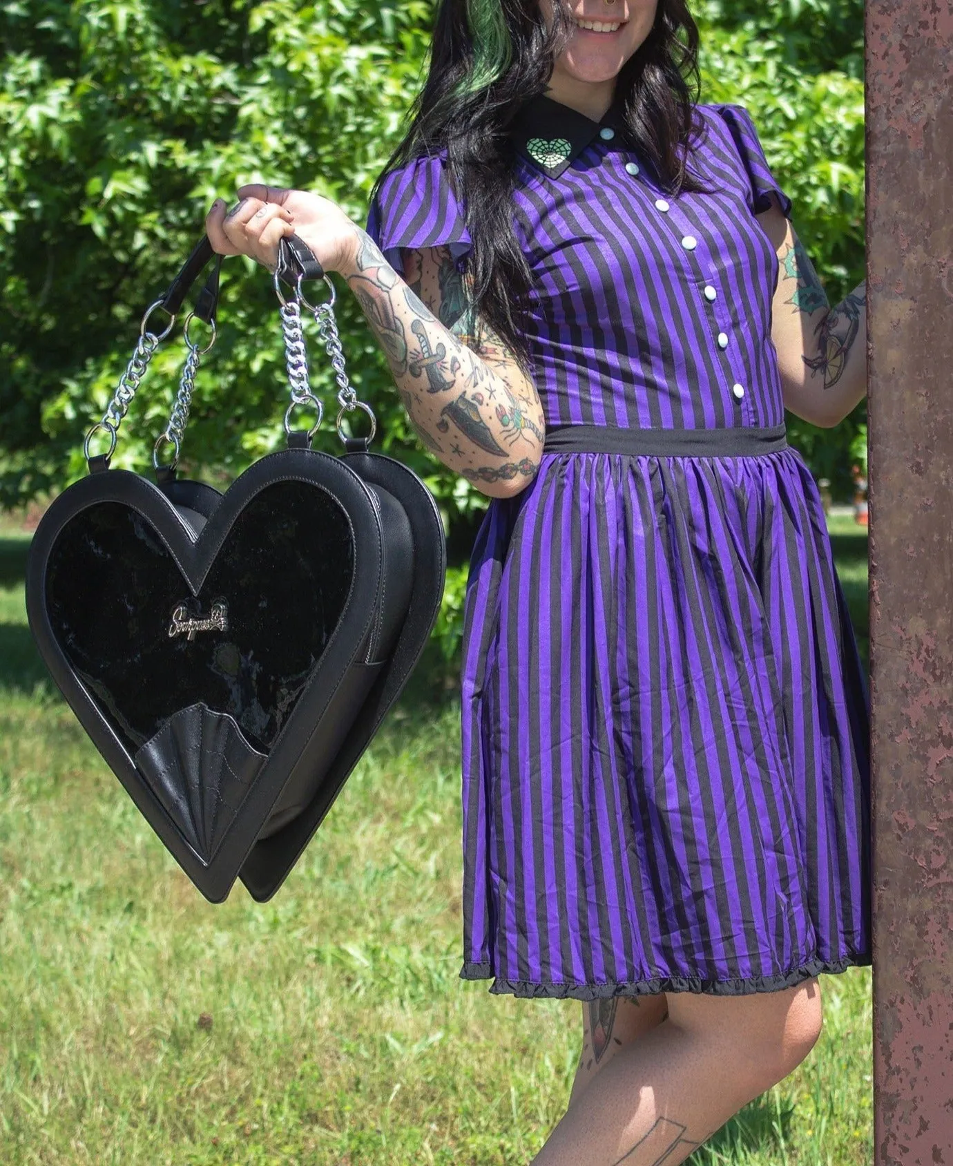 Glossy Heartbreaker Vegan Leather Purse