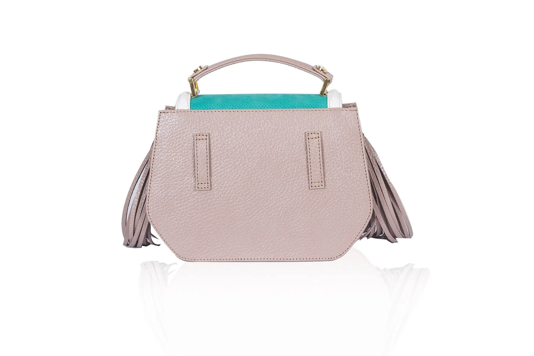Green & Greige Mini Anabella Tote