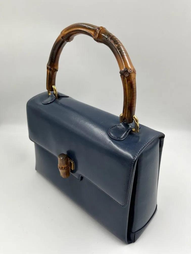 Gucci Leather Bag with Bamboo clasp