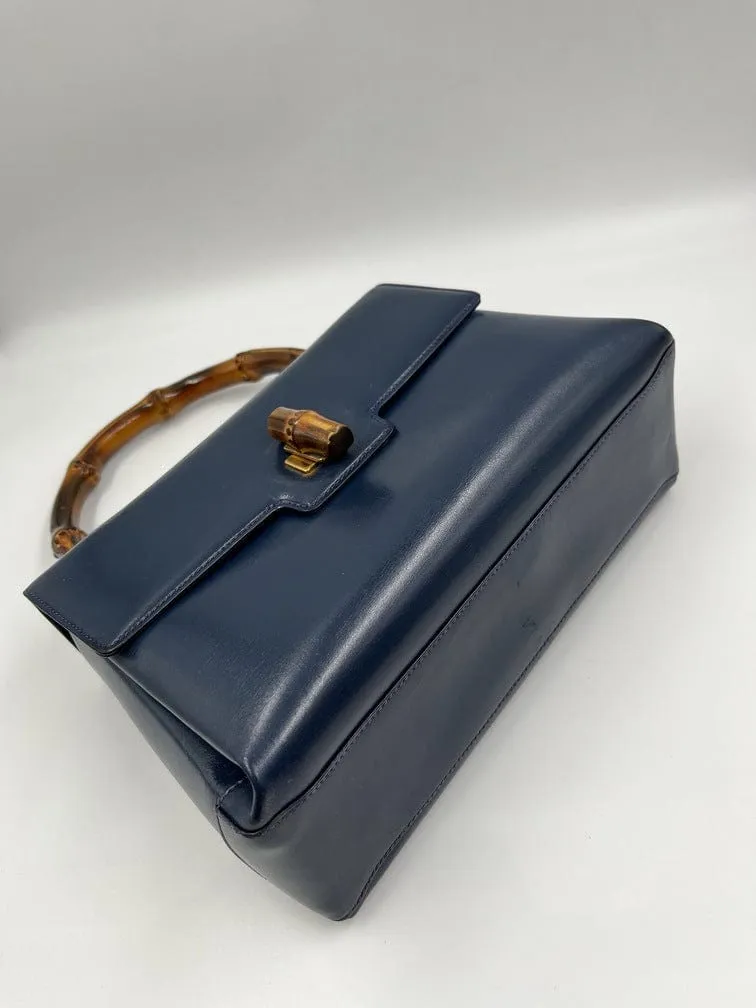 Gucci Leather Bag with Bamboo clasp