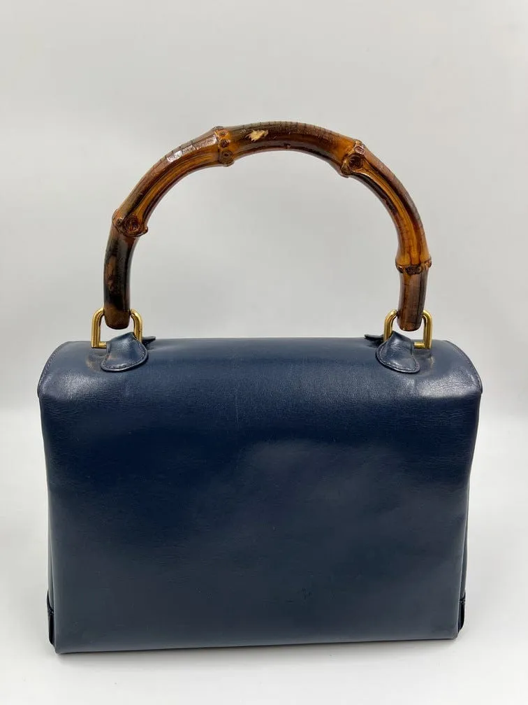 Gucci Leather Bag with Bamboo clasp