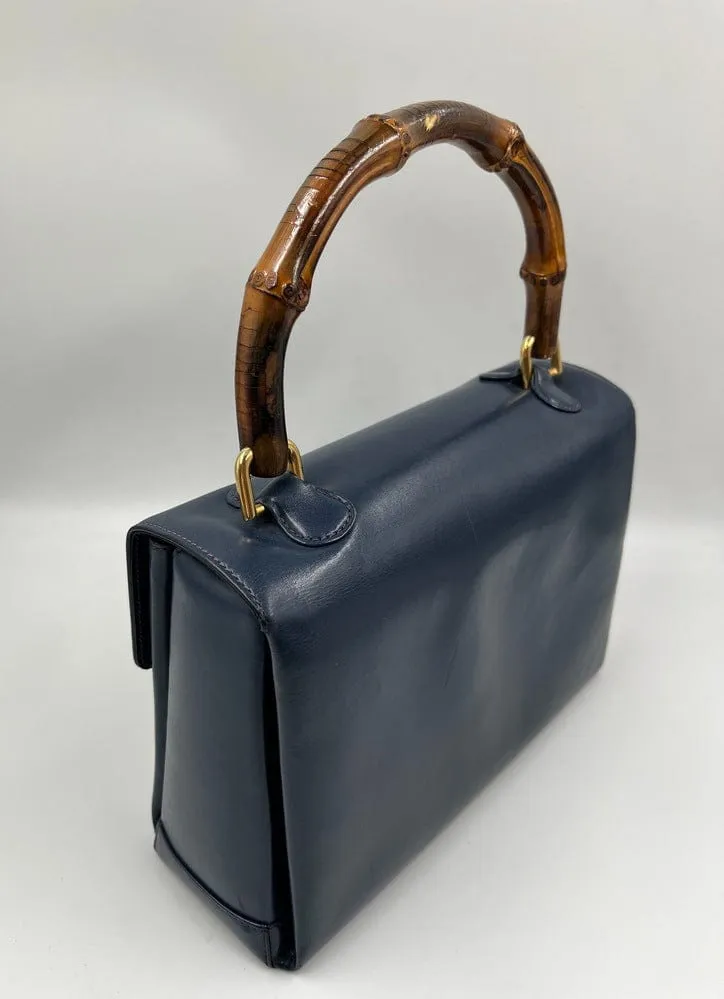 Gucci Leather Bag with Bamboo clasp