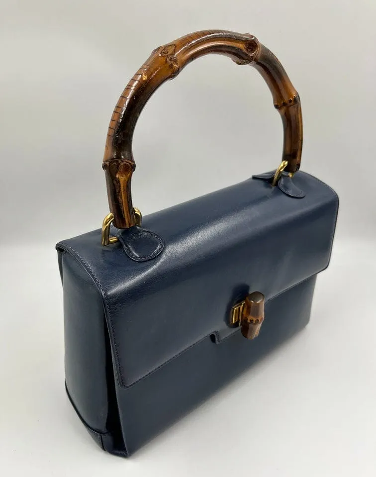 Gucci Leather Bag with Bamboo clasp