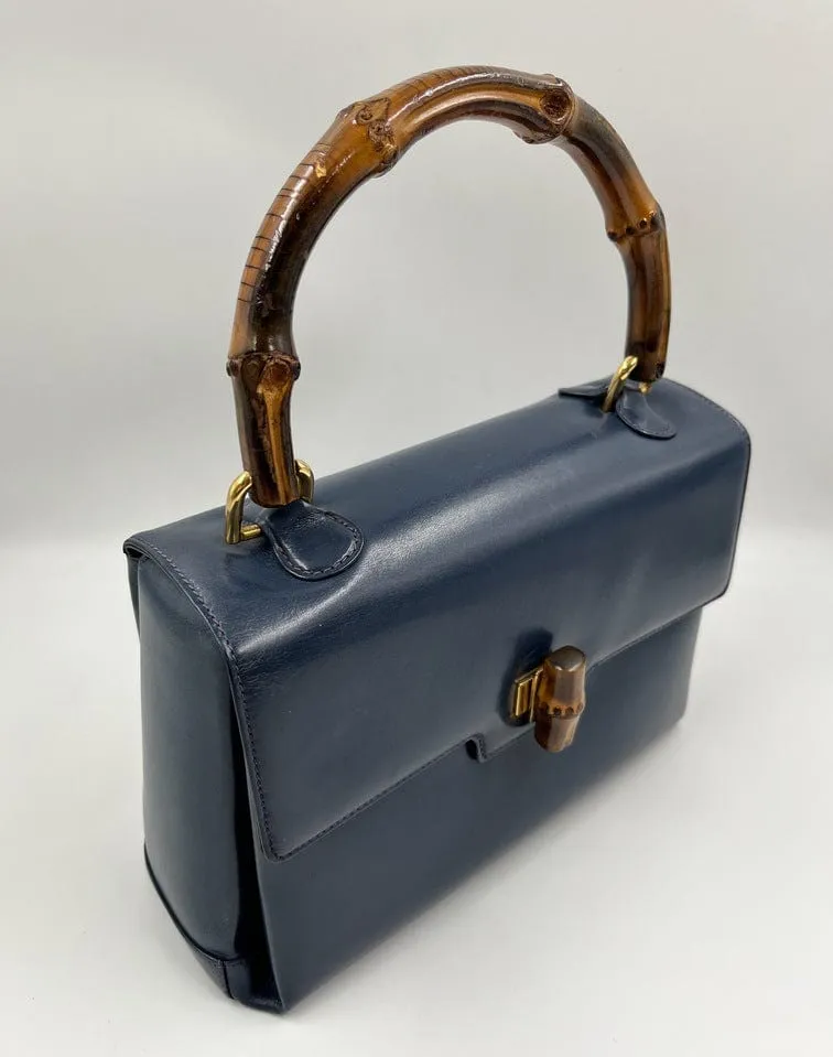 Gucci Leather Bag with Bamboo clasp