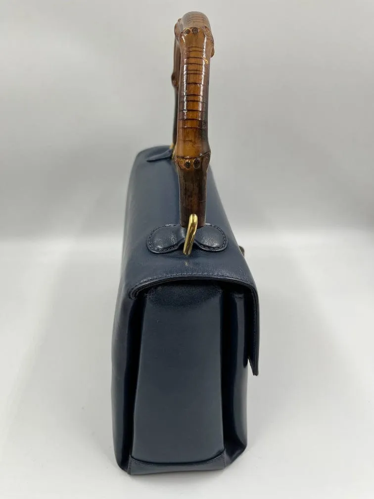Gucci Leather Bag with Bamboo clasp