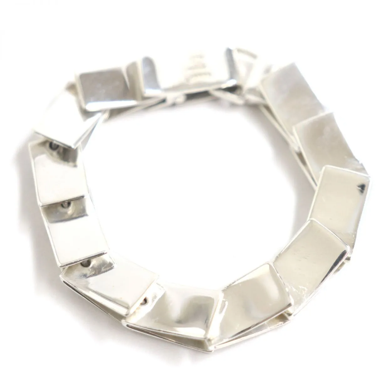 Gucci Vintage 925 Silver Fish Plate Bracelet