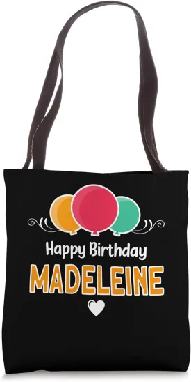 Happy Birthday saying Madeleine Tote Bag