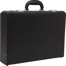 Heritage Travelware Vinyl Single Compartment 17.3 Laptop Case with Secure Combination Lock Briefcase, Black, One Size