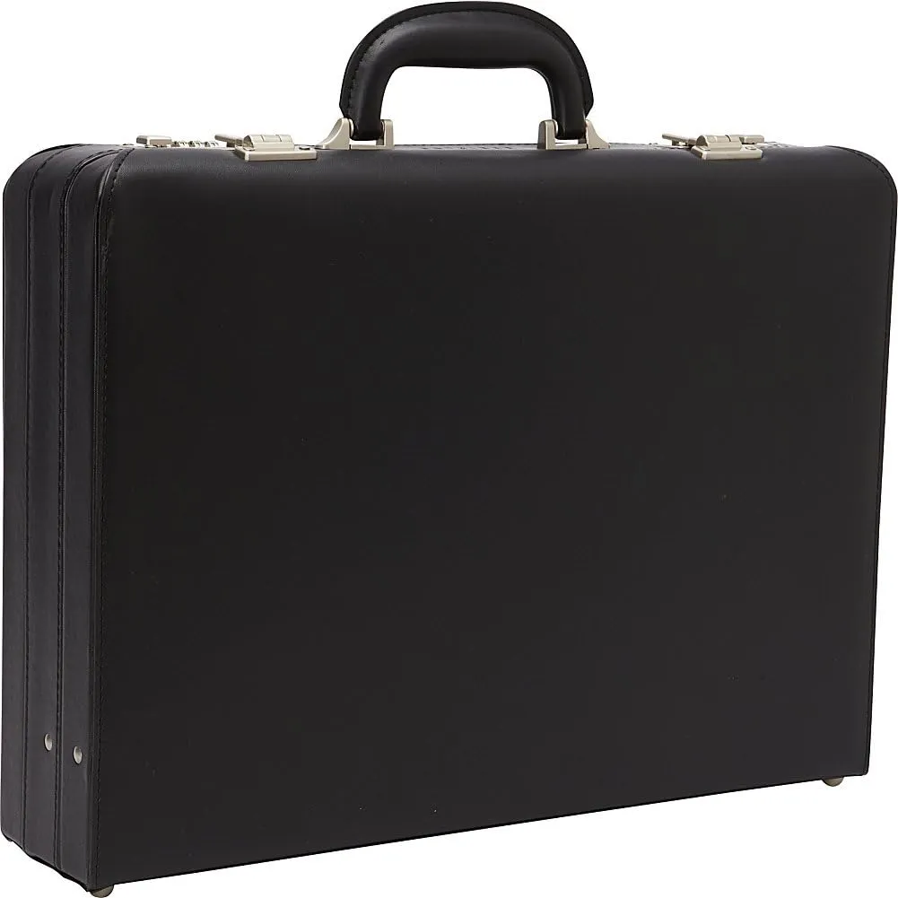 Heritage Travelware Vinyl Single Compartment 17.3 Laptop Case with Secure Combination Lock Briefcase, Black, One Size