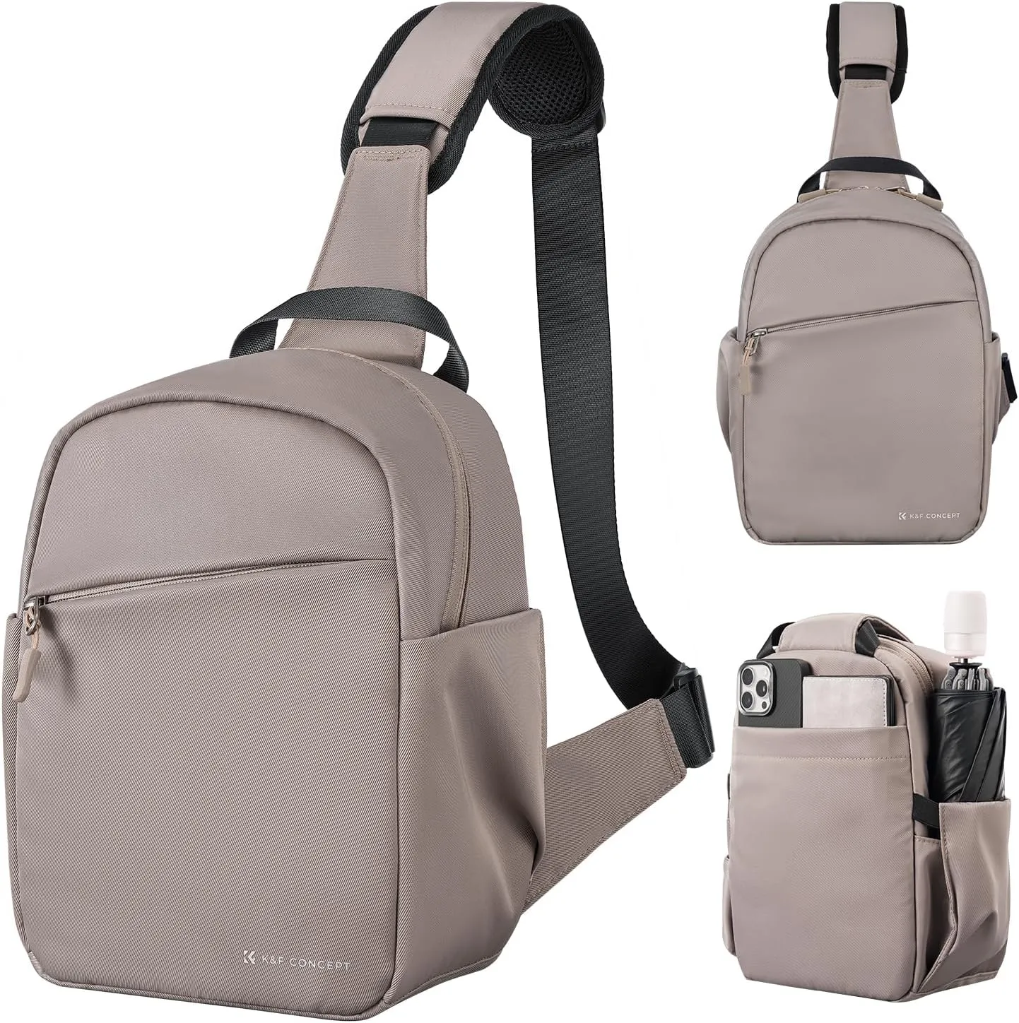K&F Concept Small Camera Bag for Photographer, Camera Sling Crossbody bag for DSLR/SLR/Mirrorless Camera, Compact Camera Case for Men and Women