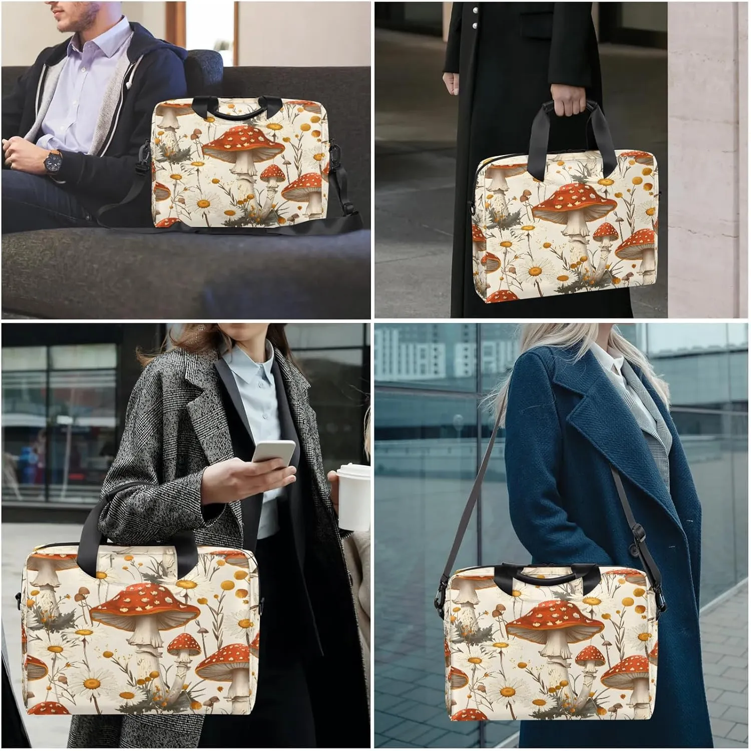 Laptop Bag 15.6 Inch Laptop Sleeve Case with Shoulder Computer Slim Briefcase for Men and Women
