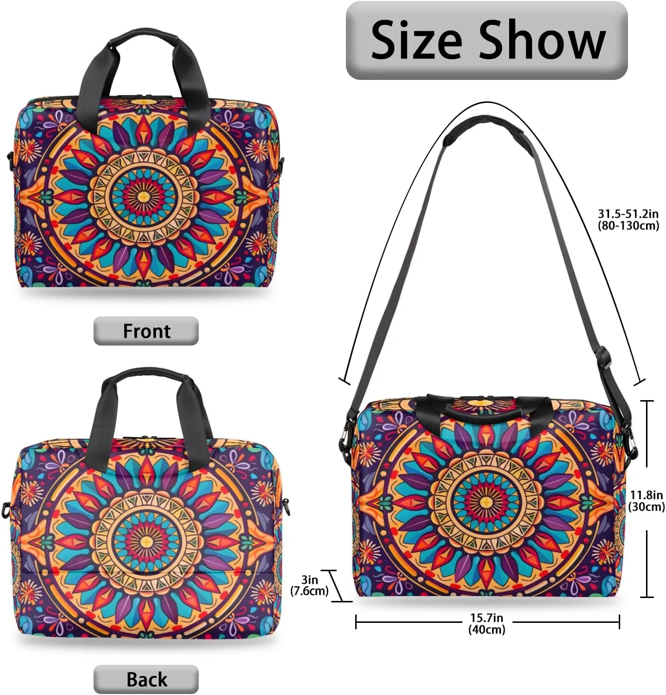 Laptop Bag 15.6 Inch Laptop Sleeve Case with Shoulder Computer Slim Briefcase for Men and Women