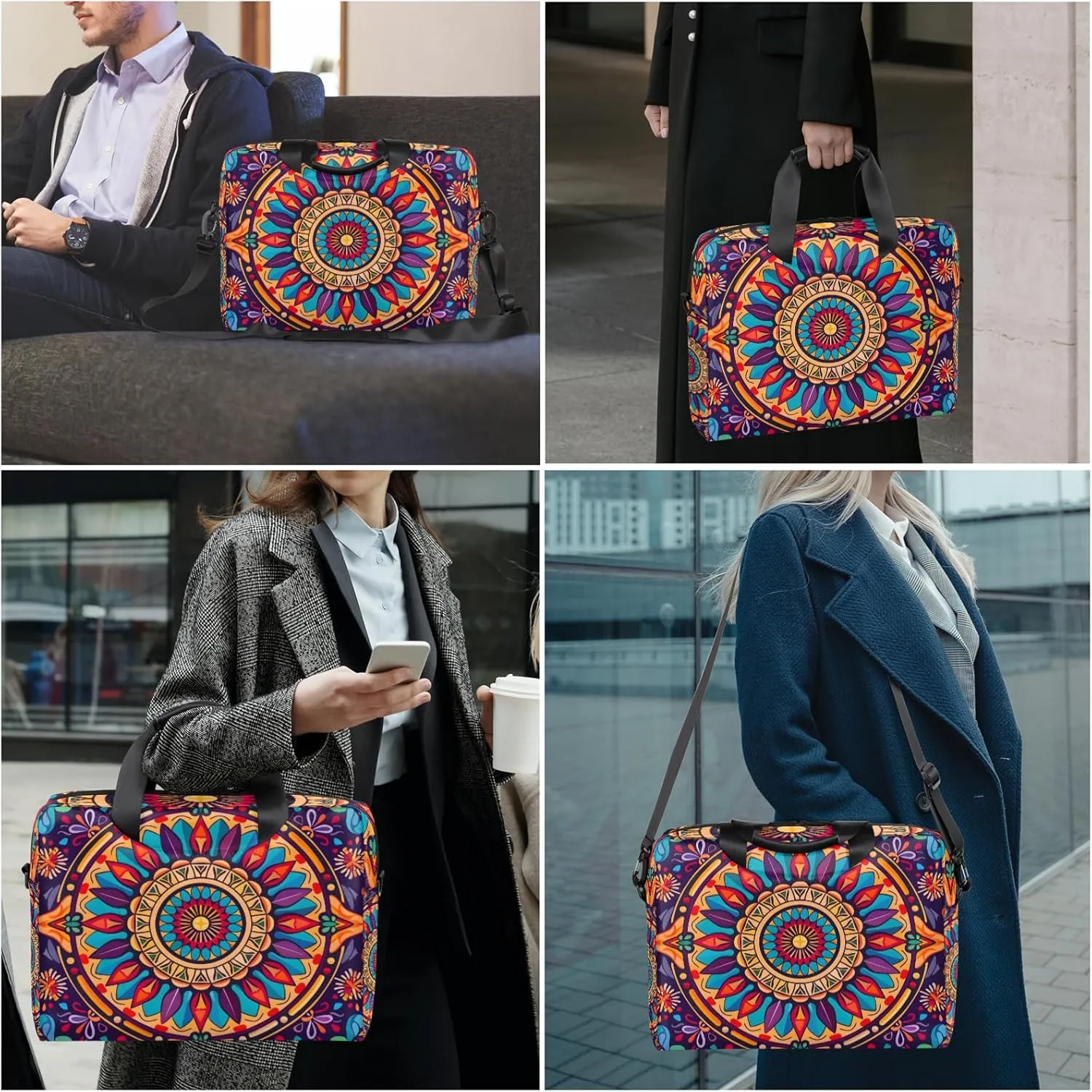 Laptop Bag 15.6 Inch Laptop Sleeve Case with Shoulder Computer Slim Briefcase for Men and Women