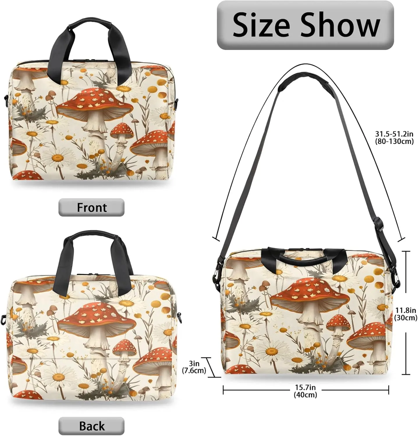 Laptop Bag 15.6 Inch Laptop Sleeve Case with Shoulder Computer Slim Briefcase for Men and Women