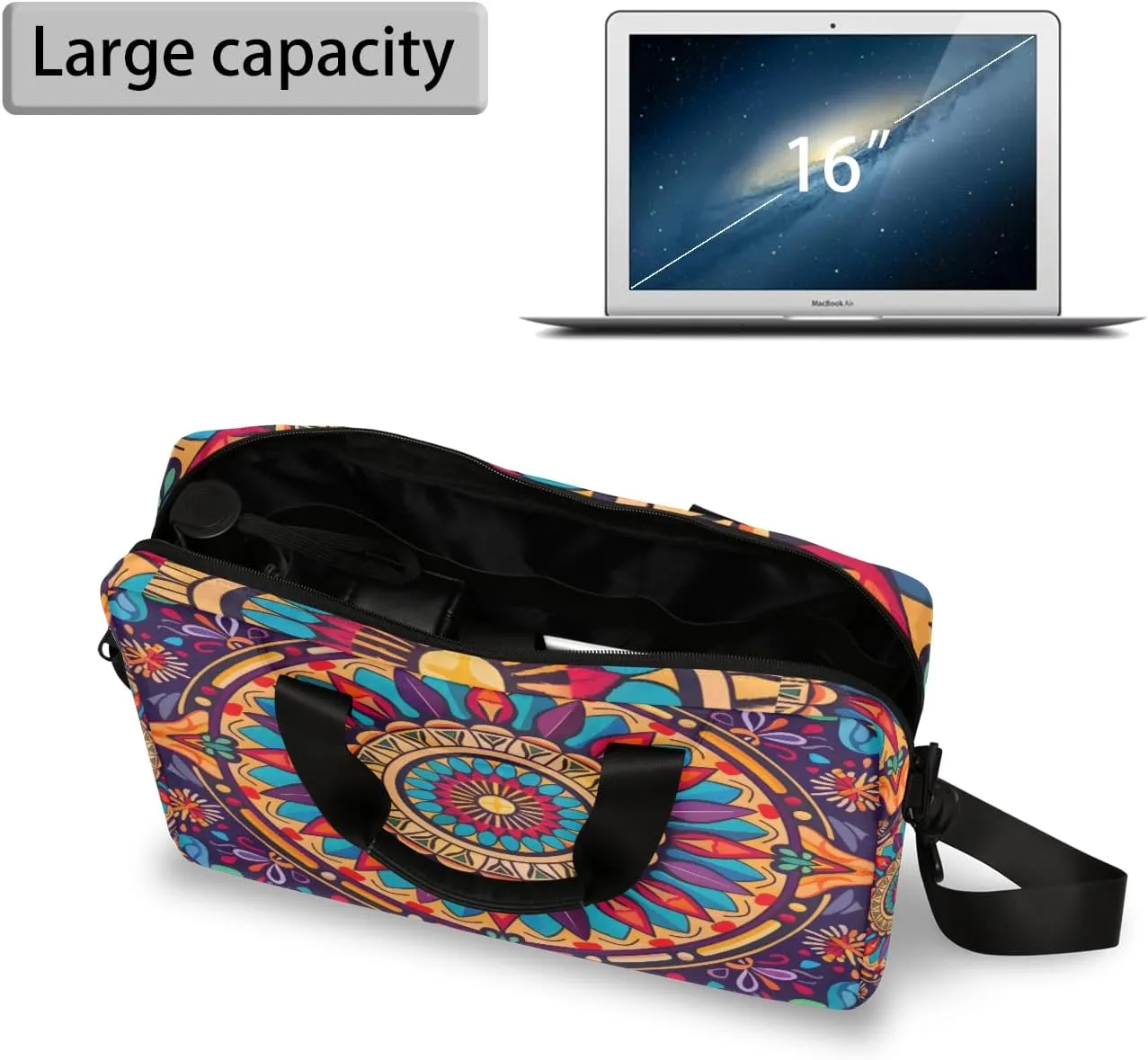 Laptop Bag 15.6 Inch Laptop Sleeve Case with Shoulder Computer Slim Briefcase for Men and Women