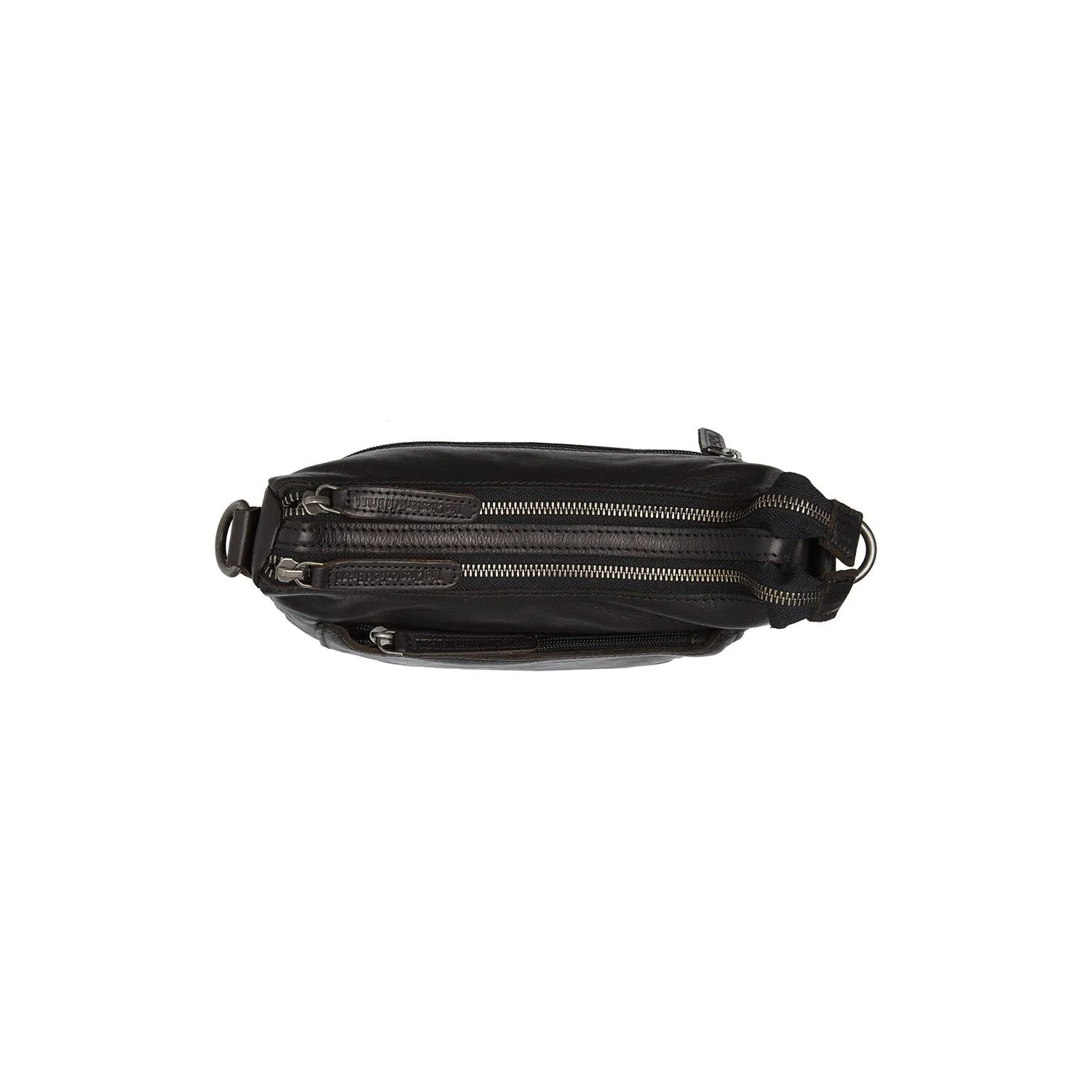 Leather Shoulder Bag Black Caroline