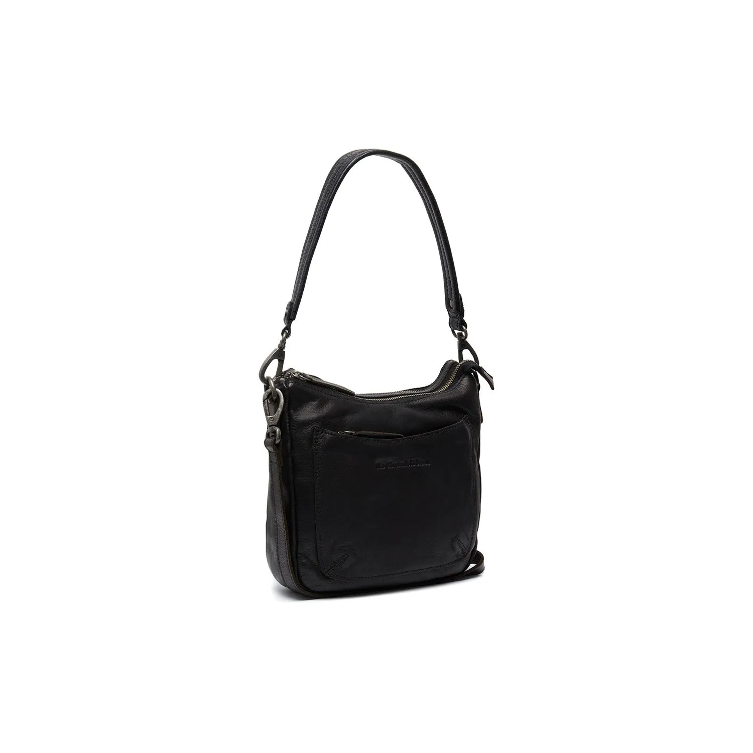 Leather Shoulder Bag Black Caroline