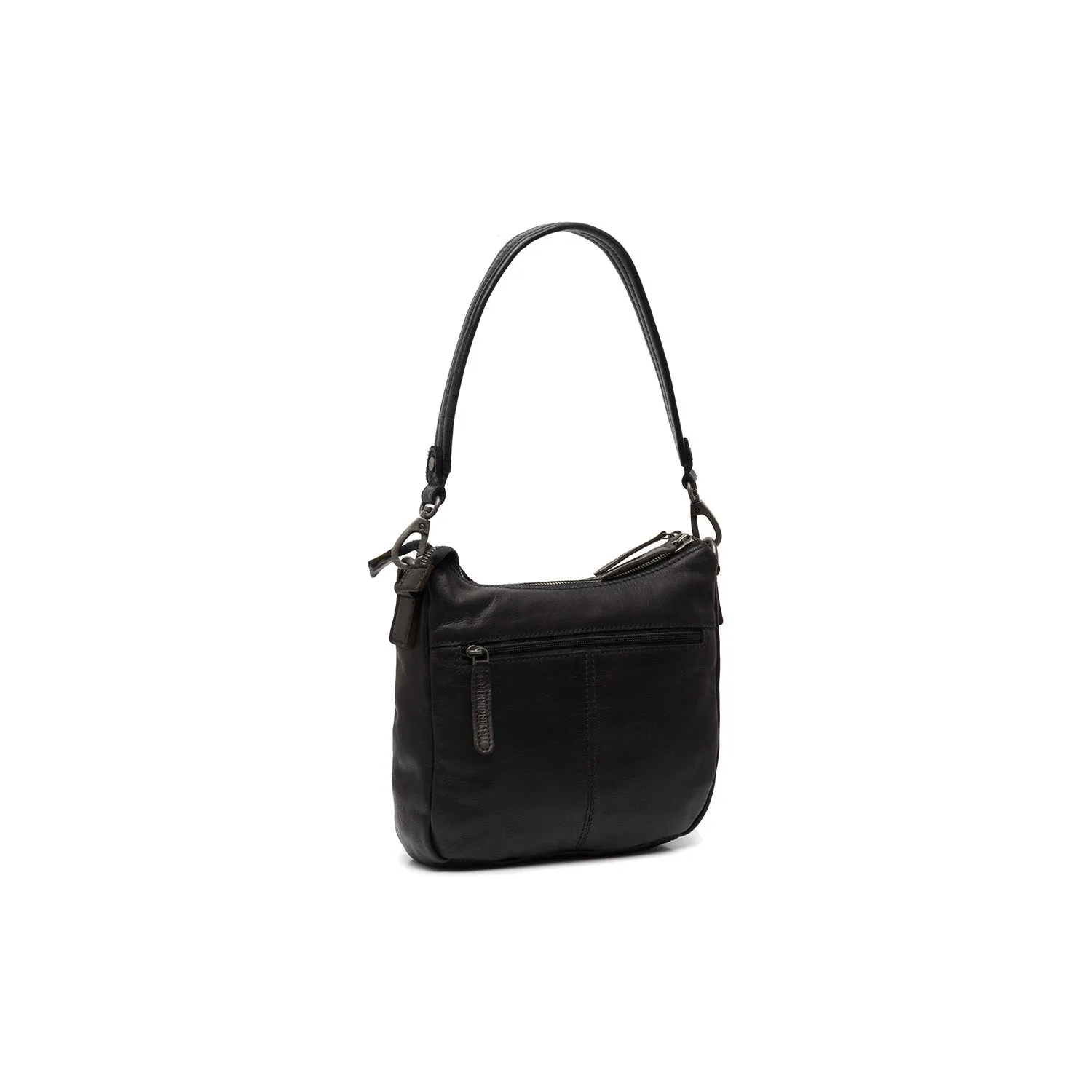 Leather Shoulder Bag Black Caroline