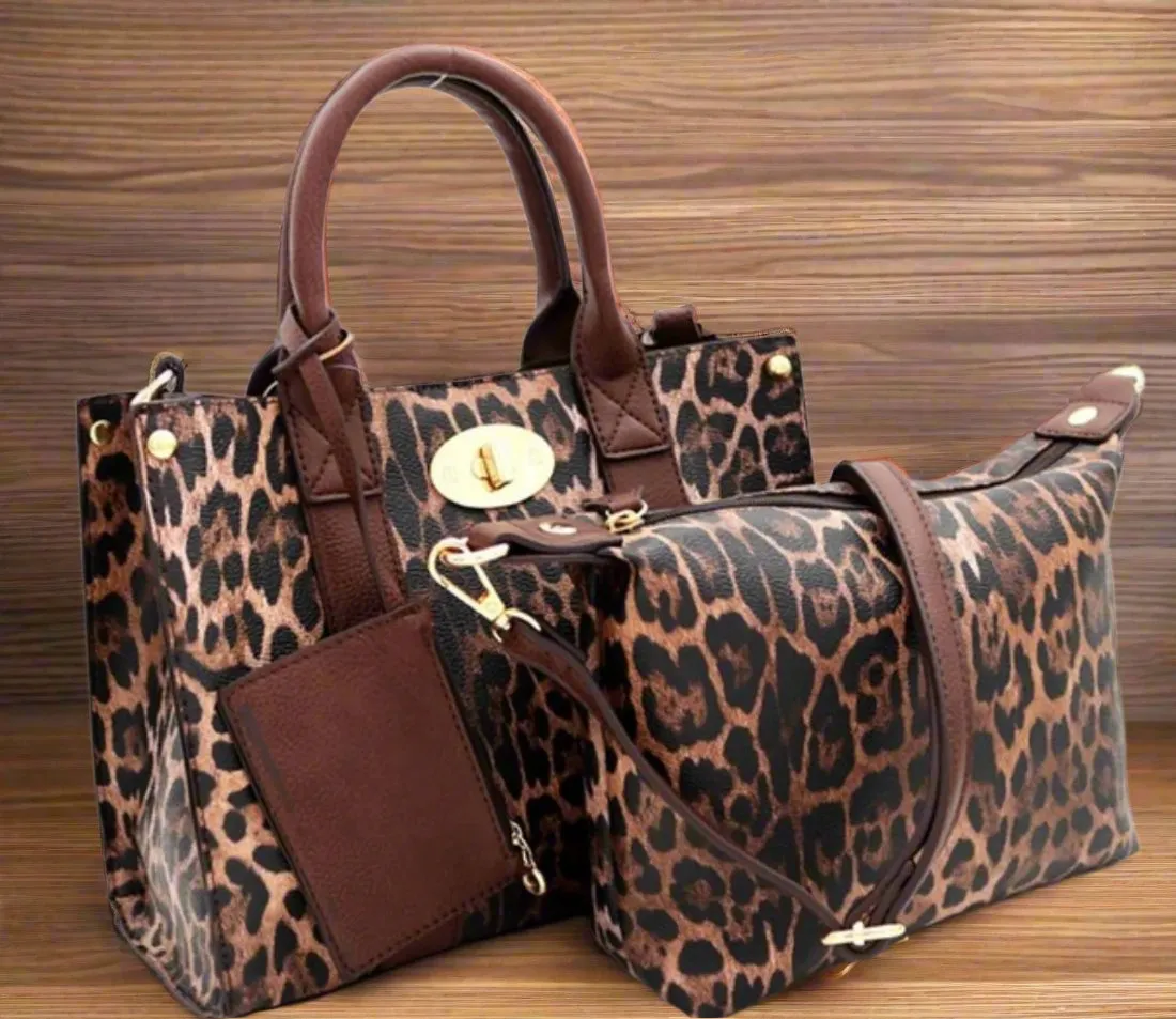 Leopard 3-in-1 Boxy Satchel