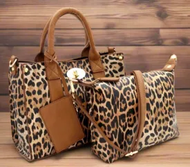 Leopard 3-in-1 Boxy Satchel