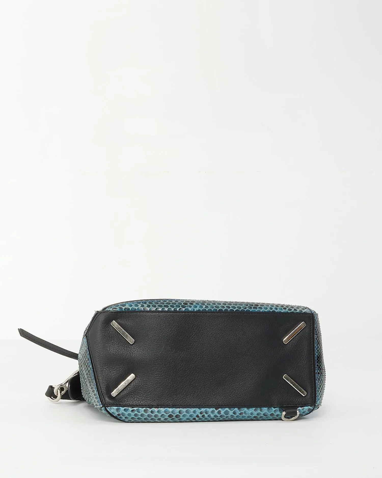 Loewe Blue Snake Skin Medium Puzzle Bag